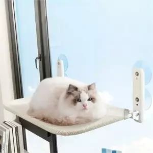 친절한탄씨 고양이 창문 해먹 접이식 고양이 침대 흡착식 윈도우 반려동물 선반 휴식 놀이터 장난감