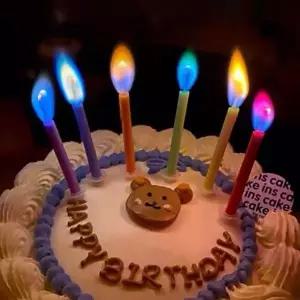 생일초 색깔 무지개초 예쁜 불꽃초 초 생일 파티 특이한 컬러