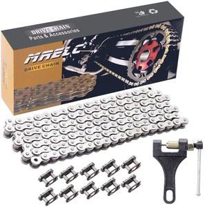 MRELC 420 오토바이 체인 132링크 50 70 90 110 125CC에 적합 SSR TAOTAO 쿨스터 APOLLO BAJA 212CC 고카트 미니 바이크 파워스포츠 부품 중국산 ATV 4휠 쿼드 피트 더트 브레이커 포함