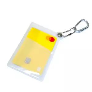 PVC 양면 교통카드 출입증 카드 케이스 고리포함 카드 지갑 교통 사원증 투명 포토 케이스 홀더