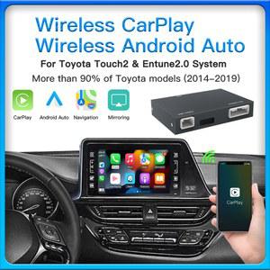 Toyota 호환 호환 CHR Corolla Camry Auris prius RAV4 Avensis Highlander Touch2 Entune 2.0 차량용 디코더 용 새 무선 Carplay Android Auto