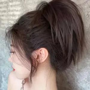 여자 반묶음 올림머리 포니테일 똥머리 부분가발