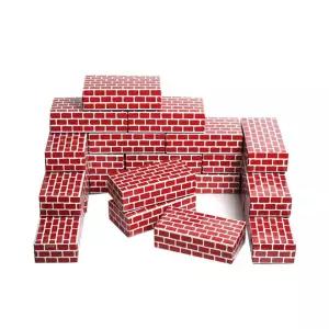 학습 종이블록 장난감 쌓기놀이 벽돌모양 만들기 갈색 40PCS [aCE2F71]
