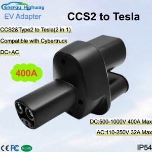 CCS2 테슬라 호환 호환 전기차 충전 어댑터 400A CCS 콤보 2 테슬라용 변환기 차량용 충전기 CCS2 테슬라 호환 호환 어댑터
