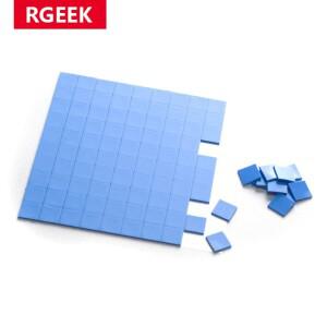파란색 전도성 실리콘 젤 열 패드, CPU GPU용 방열판 냉각 100*100*0.5mm, 100 개