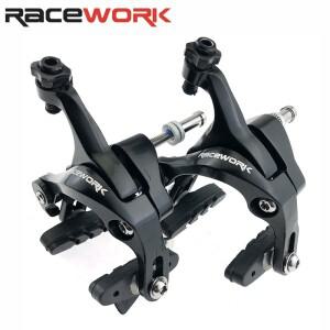 RACEWORK 도로 자전거 듀얼 피벗 캘리퍼스 브레이크 레이싱 알루미늄 사이드 풀 전면 후면 부품