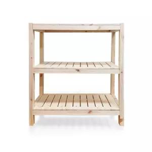 빠른배송 파인 우드렉 3단원목선반 3단선반800 DIY 원목 모듈선반 정리선반 3단선반 수납장 서치B