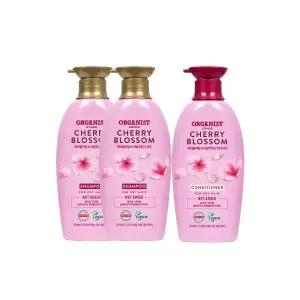 오가니스트 체리블라썸 수분영양 500ml 샴푸 x 2개 + 컨디셔너 1개 엘라스틴