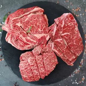 1등급 한우 모둠 구이세트 500g(등심200g+채끝150g+특수부위150g)
