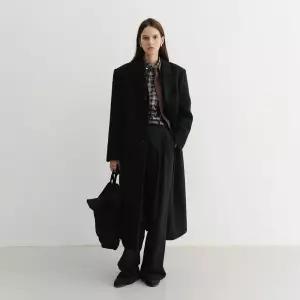던스트 UNI 2-WAY 3 BUTTON BOUCLE WOOL COAT BLACK_UDCO5D122BK 309742