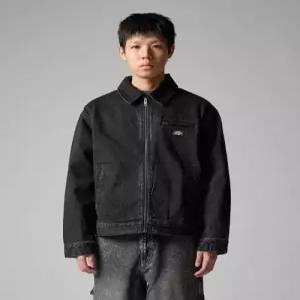 디키즈 DICKIES 웨이브 로고 데님 재킷 Black Denim