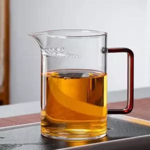 로하티 크리스탈문 내열유리 거름망 숙우 400ml 레드주전자 거름망컵 거름망잔 탈숙우 포트머그 차숙우