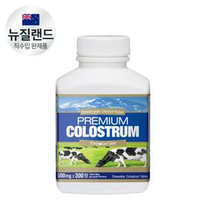 [통라이프] 뉴질랜드산 프리미엄초유 igG (600mg x 300정) 콜로스트럼 igG 55mg 씹어먹는 온가족영양제
