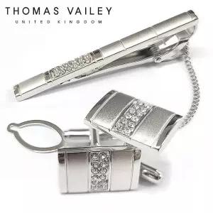 갤러리아 [THOMAS VAILEY] 토마스베일리 넥타이핀/커프스 세트-샌드젬
