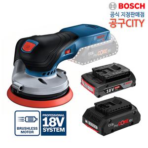 보쉬/GEX18V-125+배터리(1or2개)+충전기/SET/무선원형샌더/브러시리스모터/패드직경125mm/긴수명/샌딩기