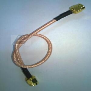 SMA-SMA RF 동축 케이블 RG316 와이어 길이 15CM 단일 실드 남성 쌍 내부 나사 바늘