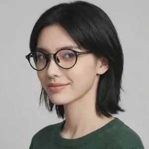 [톰포드] 안경테 TF5920DB 001 라운드 뿔테 블루라이트차단 아시안핏 시력보호