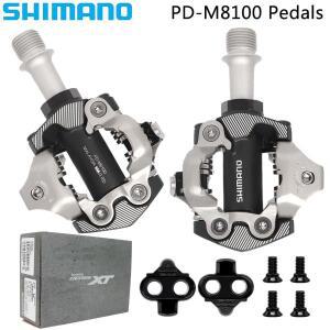 SHIMANO DEORE XT PD M8100 산악 자전거 용 자동 잠금 페달 양면 레이스 기존 부품