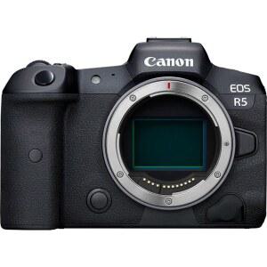 EOS R5 미러리스 카메라 바디 전용 , 풀프레임 카메라, 8K 비디오, 4 500메가픽셀 CMOS 센서, DIGIC X 이미지 프로세서, 최대 12FPS, RF 마운트, 블랙