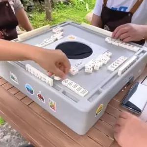 휴대용 마작테이블 4인용 마작 게임기 마작패 보드게임 테이블 야외 게임 여행 취미