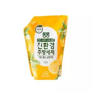 퐁퐁 친환경 주방세제 오렌지 1.2L 4개