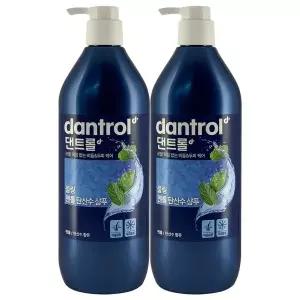 댄트롤 멘톨쿨링 탄산수 샴푸 820ml 2개