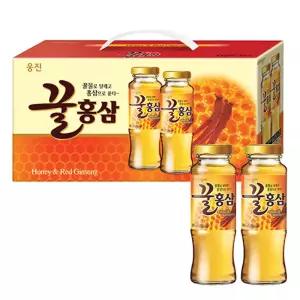웅진 꿀홍삼 180ml 12병/드링크/음료/기능성/병문안/내빈용/방문/선물/에너지/병원/사무실/선물용/손님