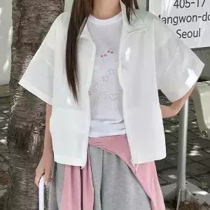 [빅사이즈]이블렛 류테프 스트링 반팔 윈드자켓 제이스타일