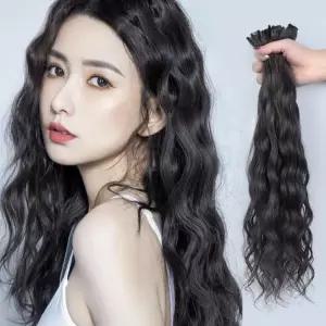 인모 부분가발 여자 붙임머리 피스 웨이브 가성비판 사이드뱅 볼륨 긴머리 셀프 헤어