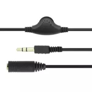 AUX연결 3.5mm 3극 볼륨조절 휠 MF 연장선 1M 스피커 이어폰 케이블
