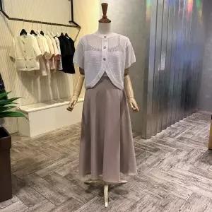 AOA2HO34E시스루 가디건 민소매 원피스 셋트