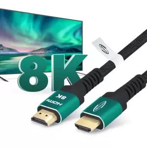 넷메이트 초고화질 8K 울트라 HDMI2.1v 케이블 2M 48Gbps 듀얼모니터 빔프로젝터 TV 연결선 PC컴퓨터 노트