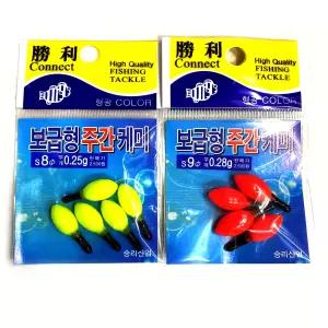 승리산업 보급형 주간 케미 낮케미 민물낚시 낚시용품 형광컬러 향붕어 올림 바닥 찌 파란낚시