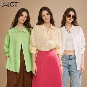[(LeOT)] 데이지 에어 프렌치린넨 100프로 고퀄러티 셔츠-사이즈 55~88까지
