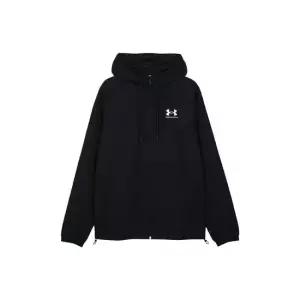 언더아머 라이벌 우븐 윈드브레이커 블랙 화이트 1390149-001