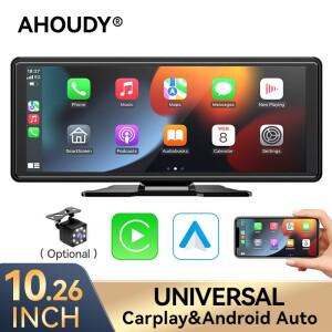 AHOUDY 10.26인치 무선 카플레이 안드로이드 오토 멀티미디어 차량용 비디오 IPS 스크린 미러링 USB