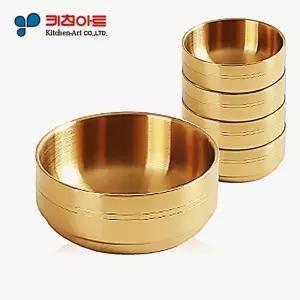 금상첨화 티타늄 그라 이중 우동그릇 탕기 18cm 5개 탕그릇 학교 기 대 국그릇 냉면그릇 키친아트 관공서