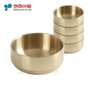 국그릇 키친아트 금상첨화 티타늄 이중 탕기 (대) 18cm 5개