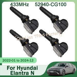 현대 Elra N Genesis G70 GV60 loniq 6 Staria 433MHz TPMS 타이어 압력 모니터 시스템 용 1/4pcs 52940-CG