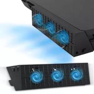 PS4 슬림용 Linkhood 쿨링 팬 외장 USB 쿨러 Sony PlayStation 4 Slim 콘솔용 추가 포트 탑재 전용