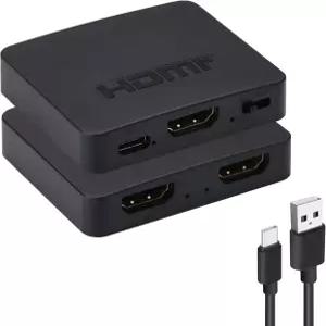 4K@60Hz HDMI 2.0 분배기 1입력 2출력 화면 복제 울트라 HD 4K 3D 지원 블루레이 플레이어 TV 박스 PS3