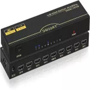 1x8 HDMI 스플리터 1입력 8출력 4K@30Hz - 8포트 전원 공급형 분배기 10.2Gbps HDTV/프로젝터/PS4용 멀티