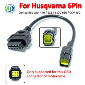 HUSQVARNA 6PIN OBD2 진단 케이블 소프트웨어용 오토바이용 TUNEECU OBDII 어댑터 449511610630CCM450