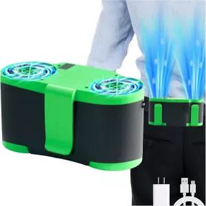 Lvkakmox 20000mAh 허리 팬 - 벨트 셔츠 3인치 휴대용 클립 1개 6단 야외 작업 농장 하이킹 캠핑 여행용