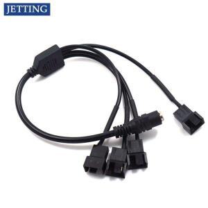 DC 5521 t-4포트 4핀 쿨러 냉각 팬 분배기 12V 어댑터 변환기 전원 어댑터 케이블 pc용 1개