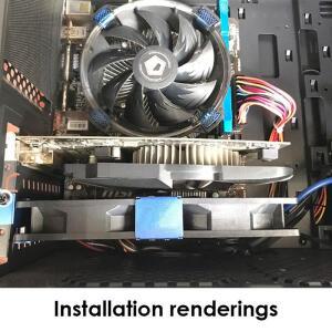 컴퓨터 수냉 시스템 워터블록 그래픽 카드 쿨러 듀얼 팬 마운트 랙 PCI 슬롯 브래킷 90mm 120mm 팬용