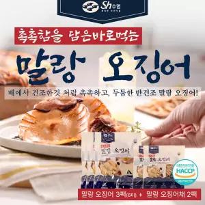 [방송에서만] 촉촉함을 담은 바로먹는 말랑 오징어 3팩(6미) +  말랑 오징어채2팩