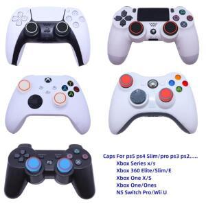플레이스테이션 5 PS5 호환 PS4 호환 슬림/프로 XBOX 호환 호환  x/s 게임 컨트롤러  그립 캡용 듀얼 컬러
