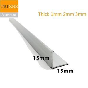 CNC 터치 프로브15x15mm, 두께 1/2/3mm, 6063 직각 알루미늄, L자형 합금, 에징 삼각 프로파일, 장식 자재