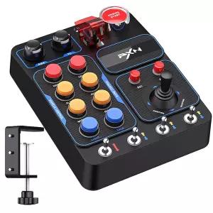 RGB와 USB 플러그 앤 플레이 기능이 있는 PXN CB1 PC 레이싱 버튼 박스 30개 프로그래밍 가능한 입력 조명